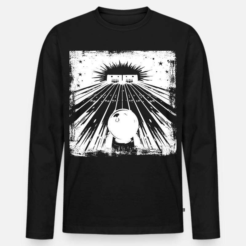 Bowling Center - Männer Premium Bio Langarmshirt - Schwarz
