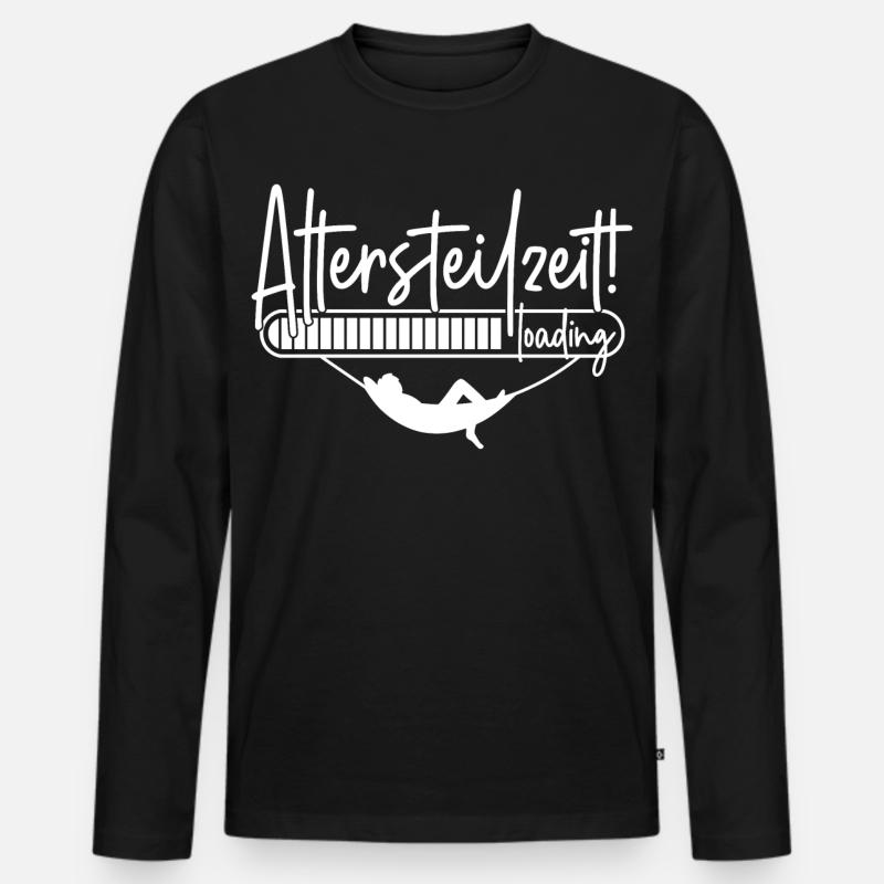 Altersteilzeit loading Ladebalken Hängematte ATZ - Männer Premium Bio Langarmshirt - Schwarz