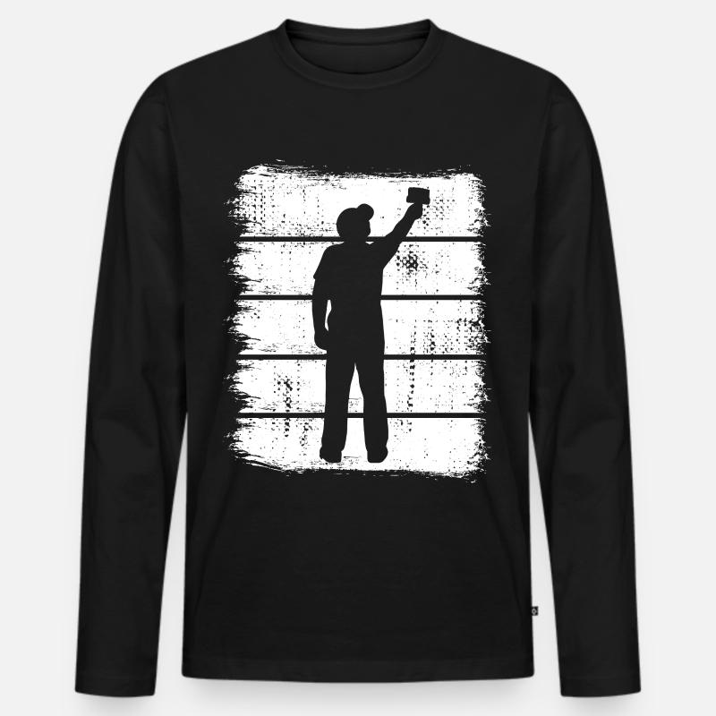Maler und Lackierer - Männer Premium Bio Langarmshirt - Schwarz