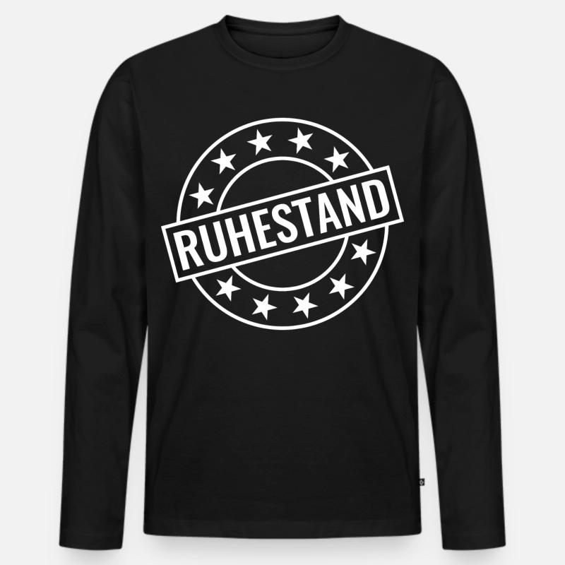 Ruhestand - Männer Premium Bio Langarmshirt - Schwarz