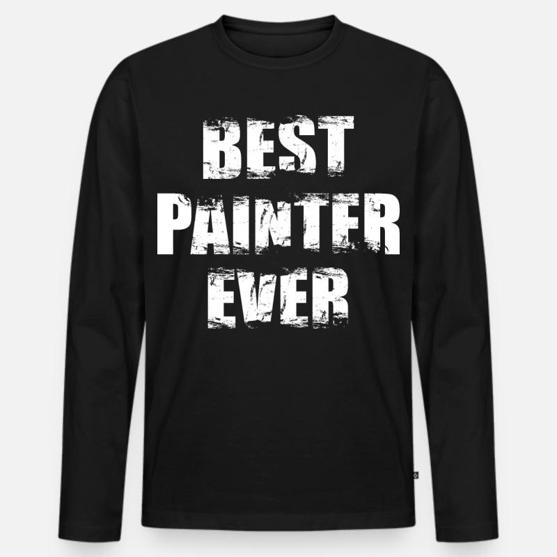 Bester Maler aller Zeiten - Männer Premium Bio Langarmshirt - Schwarz
