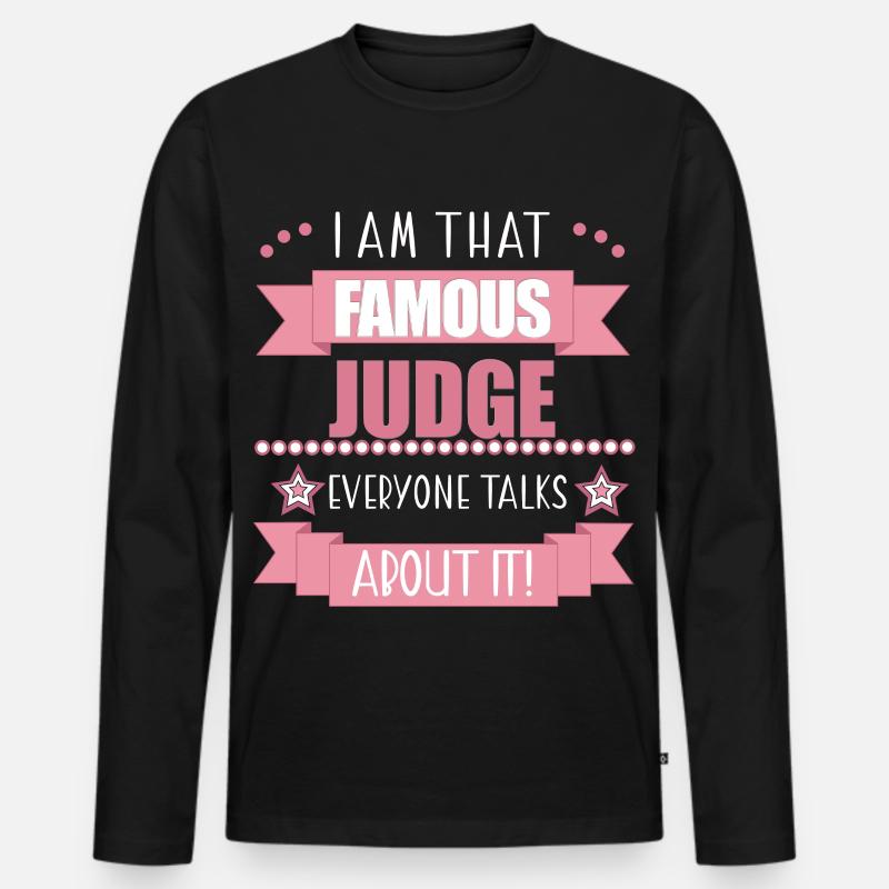 Richterin Beruf Damen Geschenk - Männer Premium Bio Langarmshirt - Schwarz