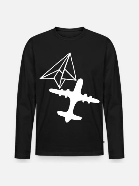 Dream of Greatness (White) - Men's Premium Organic Long Sleeve Shirt - black