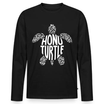 Honu Turtle Hawaii Longneck Reptile - Men's Premium Organic Long Sleeve Shirt - black - Front - Nico (187cm)
