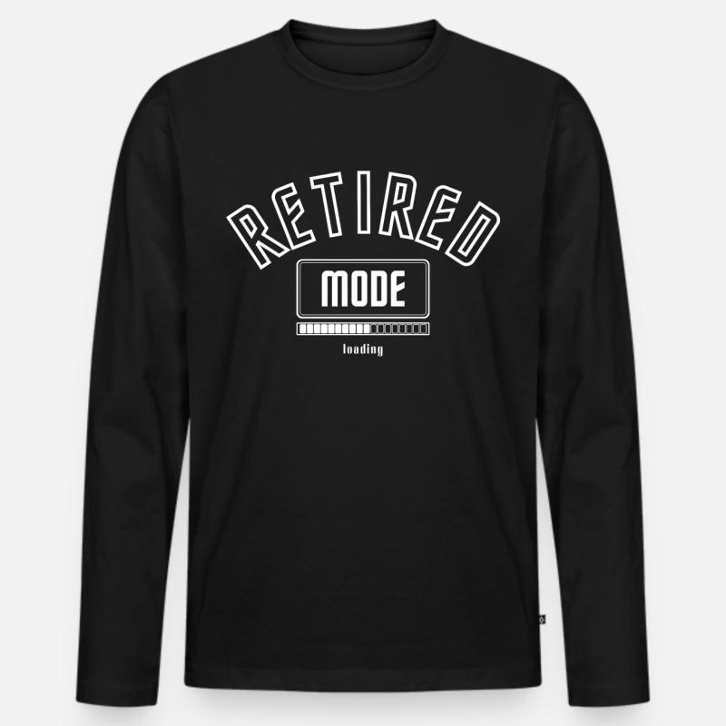 Vorfreude Rentner Modus wird geladen. - Männer Premium Bio Langarmshirt - Schwarz