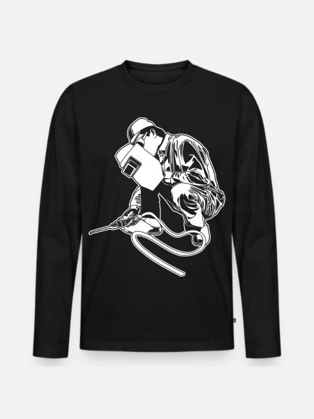 Soudeur - T-shirt manches longues Premium bio Homme - noir