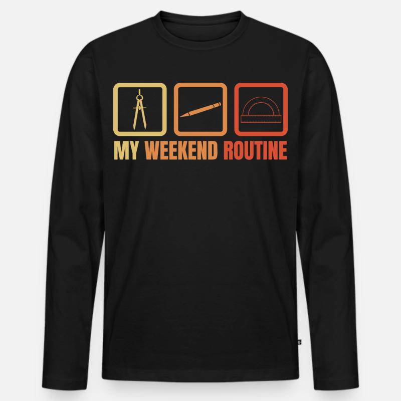 Architektur Wochenende - Männer Premium Bio Langarmshirt - Schwarz