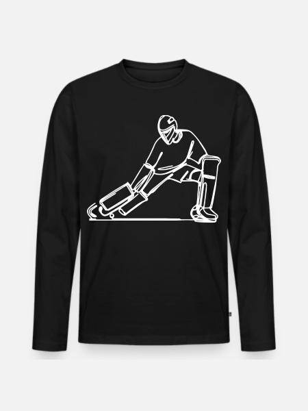 Field Hockey Goalkeeper - Men's Premium Organic Long Sleeve Shirt - black
