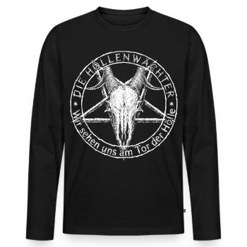 The Hell Guardians Classic - Men's Premium Organic Long Sleeve Shirt - black - Front - Nico (187cm)