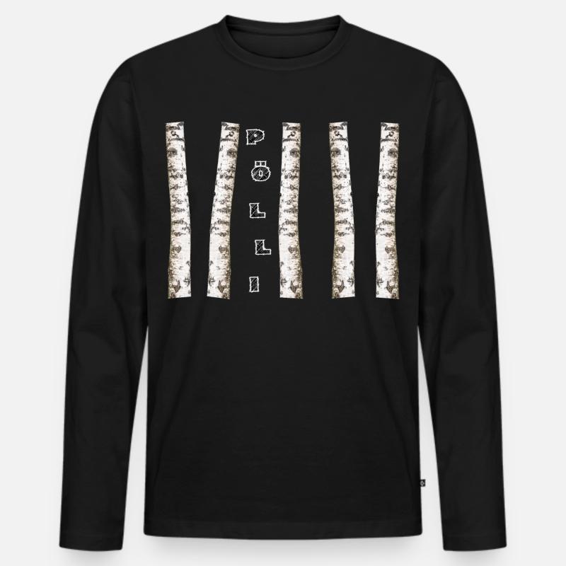EULE - Männer Premium Bio Langarmshirt - Schwarz