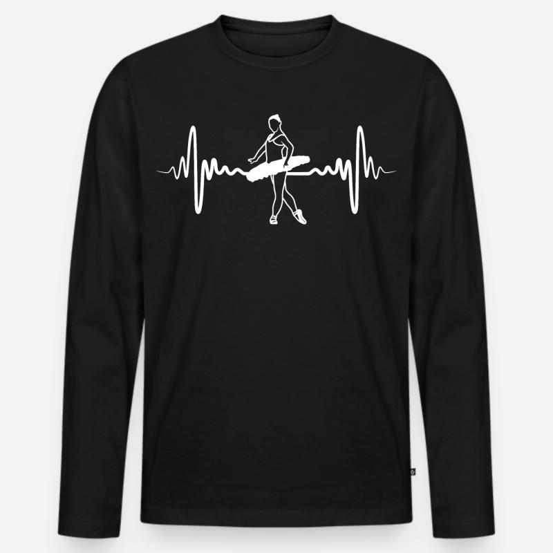 Lustiges Ballettmädchen - Männer Premium Bio Langarmshirt - Schwarz