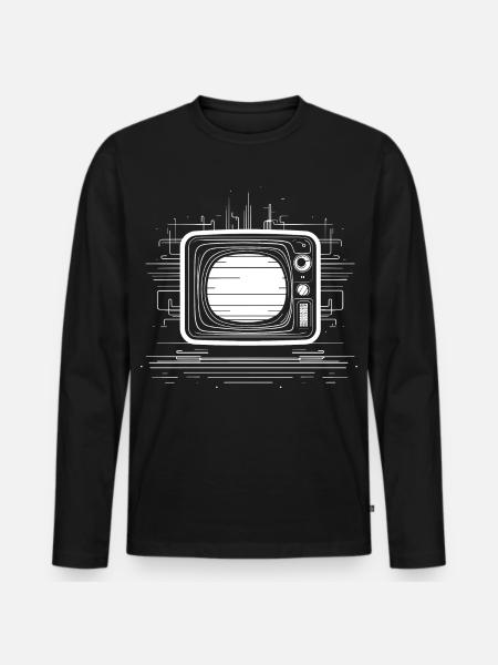 Sketch télévisé à l’ancienne - T-shirt manches longues Premium bio Homme - noir