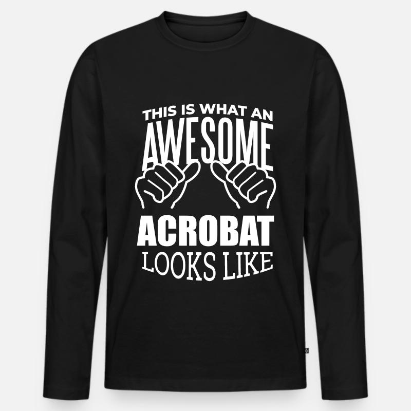 Akrobatik - Männer Premium Bio Langarmshirt - Schwarz