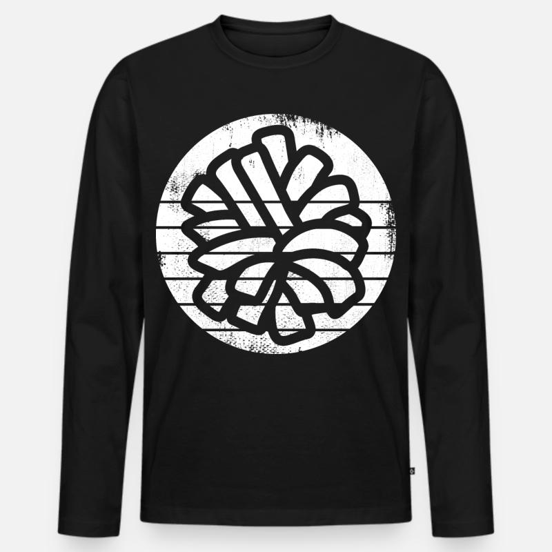 Cheerleader Pompons - Männer Premium Bio Langarmshirt - Schwarz