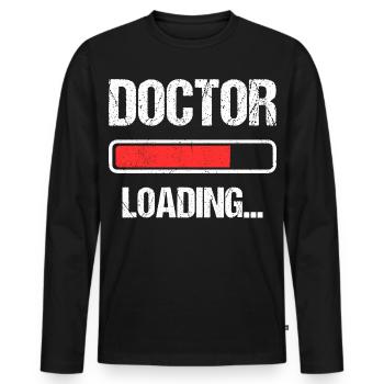 Doctor Loading I - Men's Premium Organic Long Sleeve Shirt - black - Front - Nico (187cm)