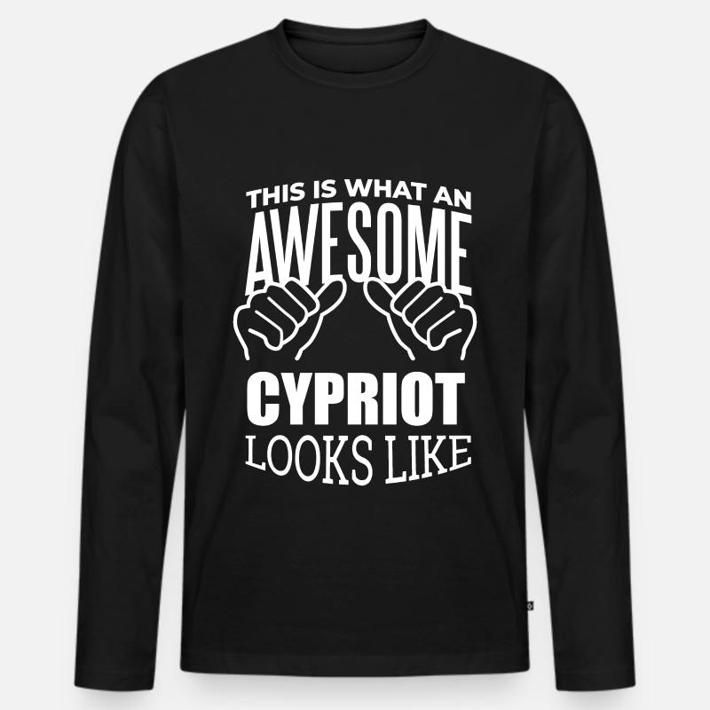 Zypern - Männer Premium Bio Langarmshirt - Schwarz