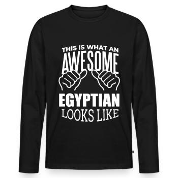 Egypt Egypt Egypt - Men's Premium Organic Long Sleeve Shirt - black - Front - Nico (187cm)