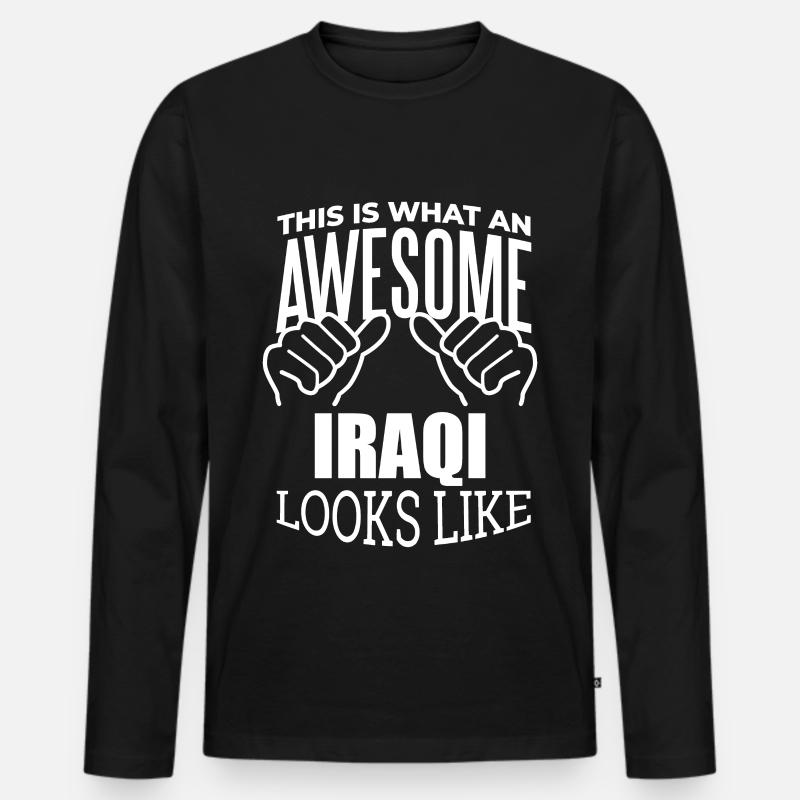 Irak - Männer Premium Bio Langarmshirt - Schwarz