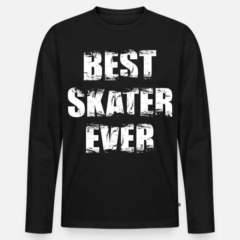 Best Skater Ever - Männer Premium Bio Langarmshirt - Schwarz