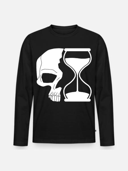 Death and time - Men's Premium Organic Long Sleeve Shirt - black