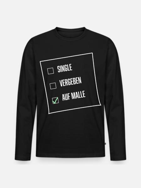 Malle -Mallorca- Shirt - Männer Premium Bio Langarmshirt - Schwarz
