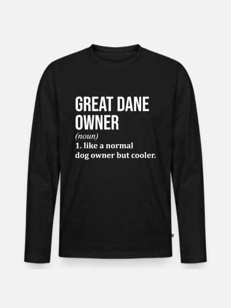 Great Dane Great Dane Great Dane - Men's Premium Organic Long Sleeve Shirt - black