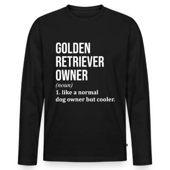 Golden Retriever Golden Retriever Golden Retriever - Men's Premium Organic Long Sleeve Shirt - black - Front - Nico (187cm)