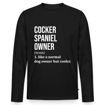 Cocker Spaniel Cocker Spaniel Cocker Spaniel - Männer Premium Bio Langarmshirt - Schwarz - Vorne - Nico (187cm)