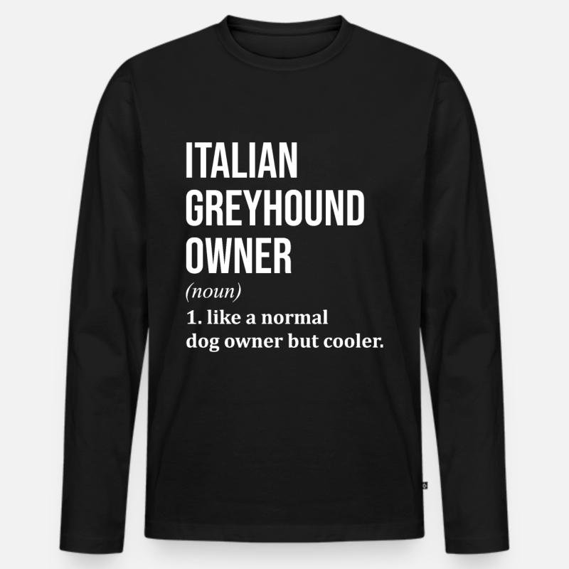 Windhund - Männer Premium Bio Langarmshirt - Schwarz