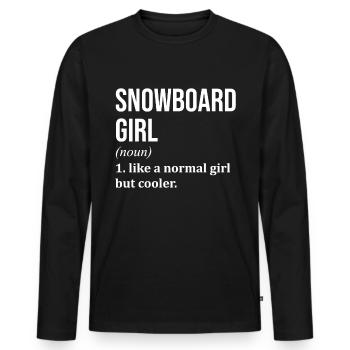 Snowboard Snowboard Snowboard - Männer Premium Bio Langarmshirt - Schwarz - Vorne - Nico (187cm)