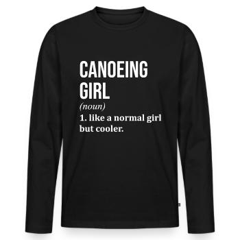 Canoë Canoë - T-shirt manches longues Premium bio Homme - noir - Devant - Nico (187cm)