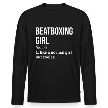 Beatboxing Beatboxing Beatboxing - Men's Premium Organic Long Sleeve Shirt - black - Front - Nico (187cm)