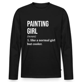 Maler Maler Maler Maler - Männer Premium Bio Langarmshirt - Schwarz - Vorne - Nico (187cm)