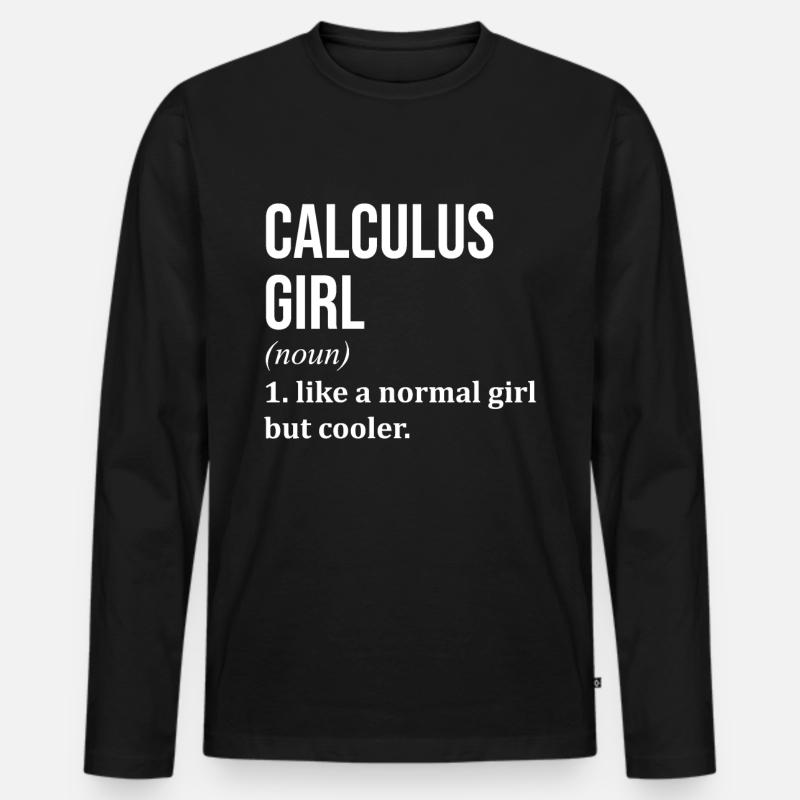 Infinitesimalrechnung - Männer Premium Bio Langarmshirt - Schwarz