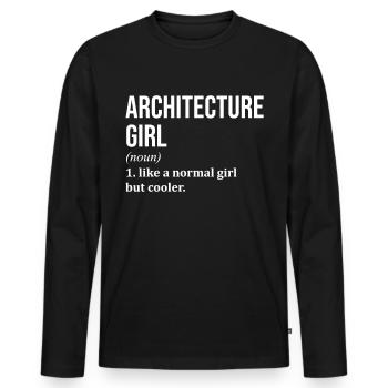 Architect Architect Architect - Men's Premium Organic Long Sleeve Shirt - black - Front - Nico (187cm)
