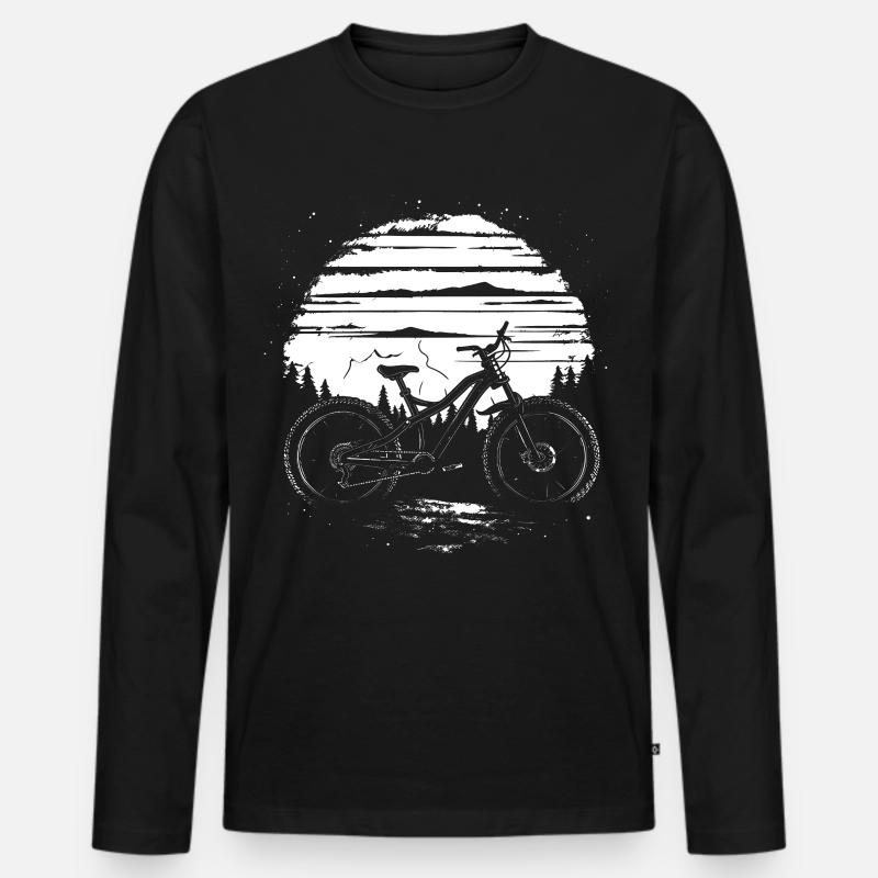 Mountainbiker - Männer Premium Bio Langarmshirt - Schwarz