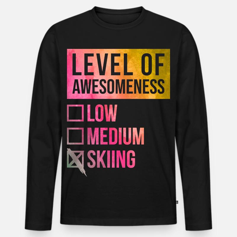 Ski - Men's Premium Organic Long Sleeve Shirt - black