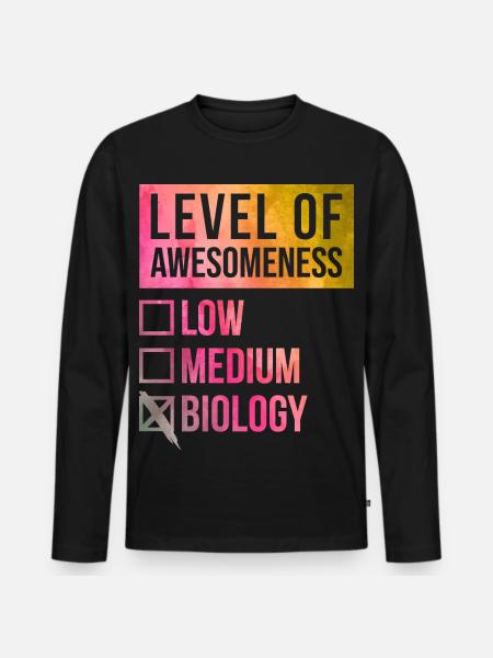 Biology Biology Biology - Men's Premium Organic Long Sleeve Shirt - black