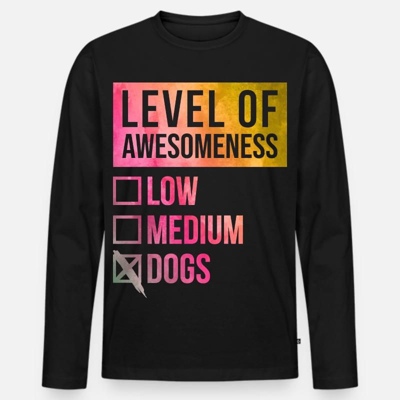 Hund - Männer Premium Bio Langarmshirt - Schwarz
