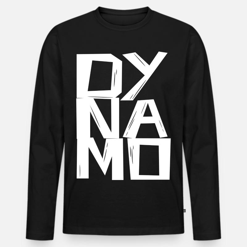 -DY-NA-MOs- - Männer Premium Bio Langarmshirt - Schwarz