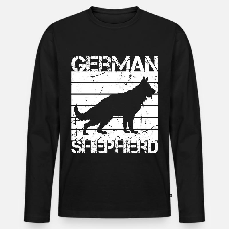 Deutscher Schäferhund - Männer Premium Bio Langarmshirt - Schwarz