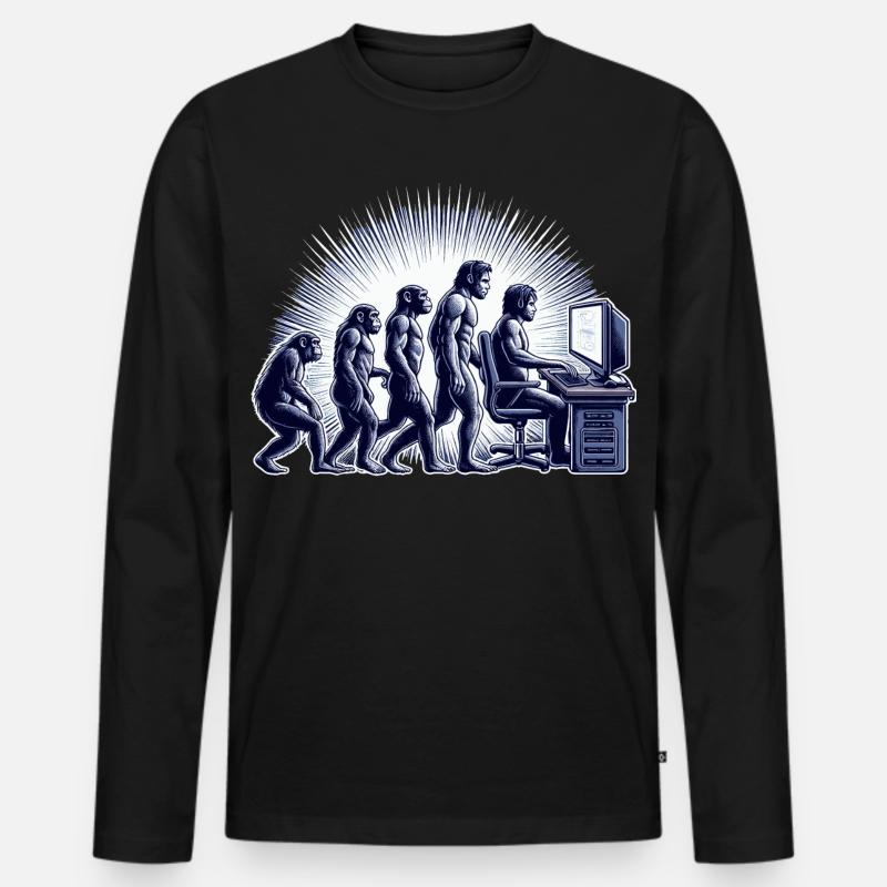 GAMING EVOLUTION - Männer Premium Bio Langarmshirt - Schwarz