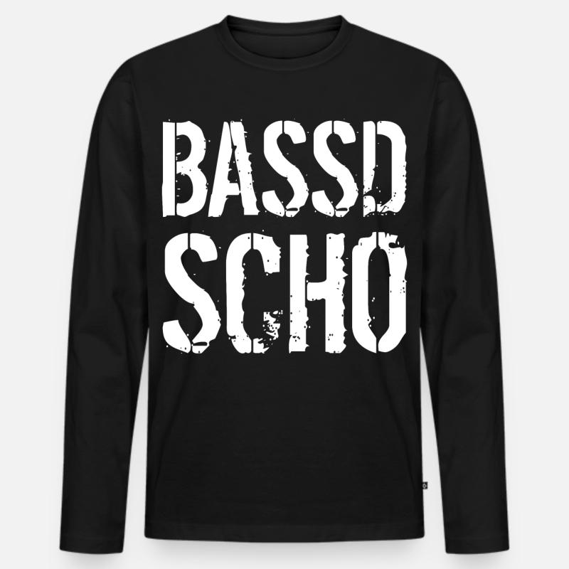 Bassd scho - Männer Premium Bio Langarmshirt - Schwarz