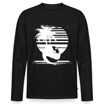Bowling ball - Men's Premium Organic Long Sleeve Shirt - black - Front - Nico (187cm)