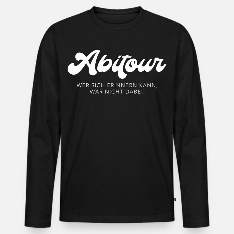 Abitur Tour - Männer Premium Bio Langarmshirt - Schwarz