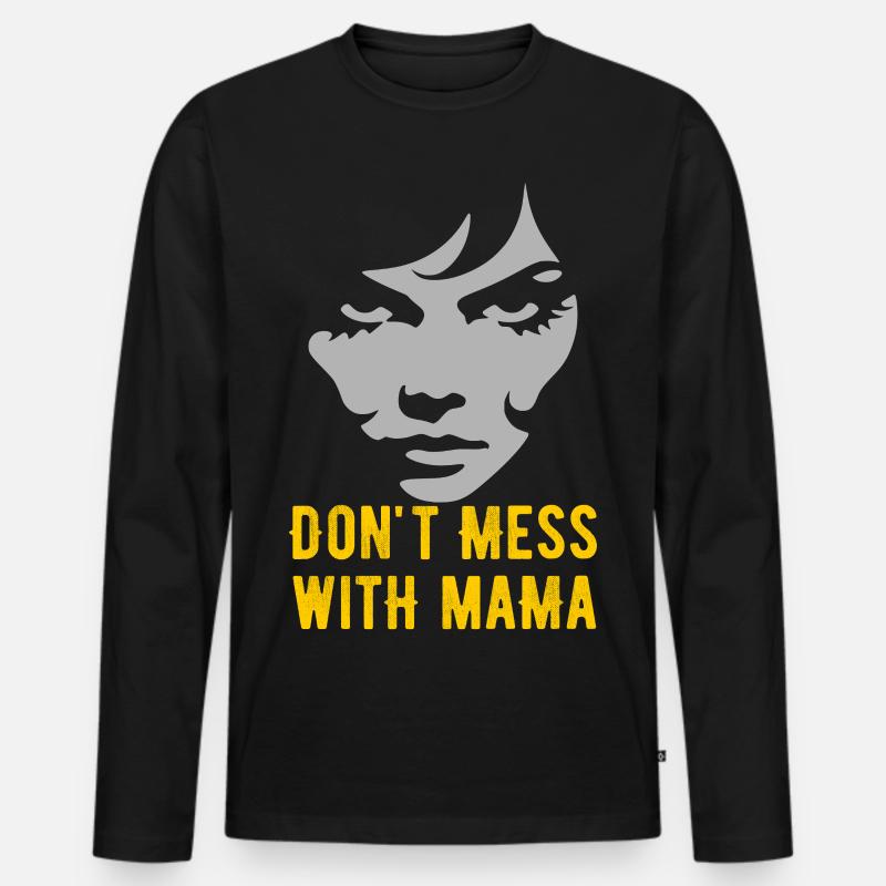 Mutiges Mutterschafts-Statement-Design - Männer Premium Bio Langarmshirt - Schwarz