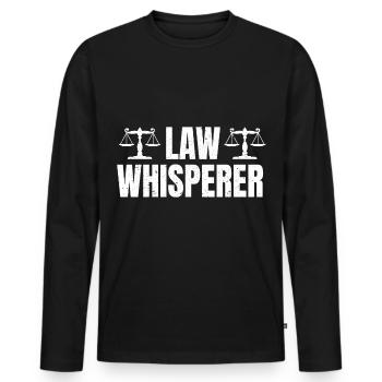 Lawyer Lawyer Justice Law Law Whisperer - Men's Premium Organic Long Sleeve Shirt - black - Front - Nico (187cm)