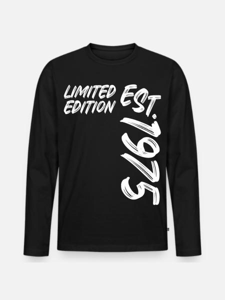 Limited Edition Est. 1975 - Men's Premium Organic Long Sleeve Shirt - black
