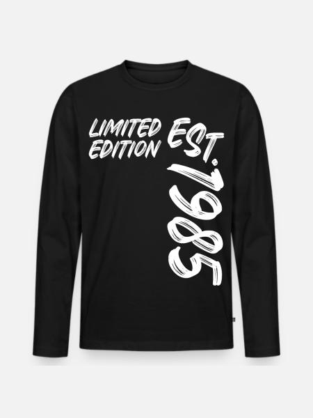 Limited Edition Est. 1985 - Men's Premium Organic Long Sleeve Shirt - black