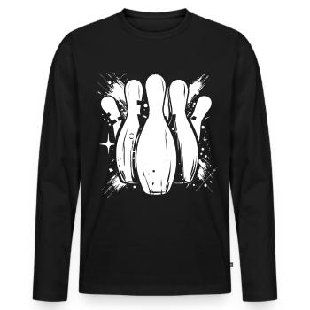 Skittles - T-shirt manches longues Premium bio Homme - noir - Devant - Nico (187cm)